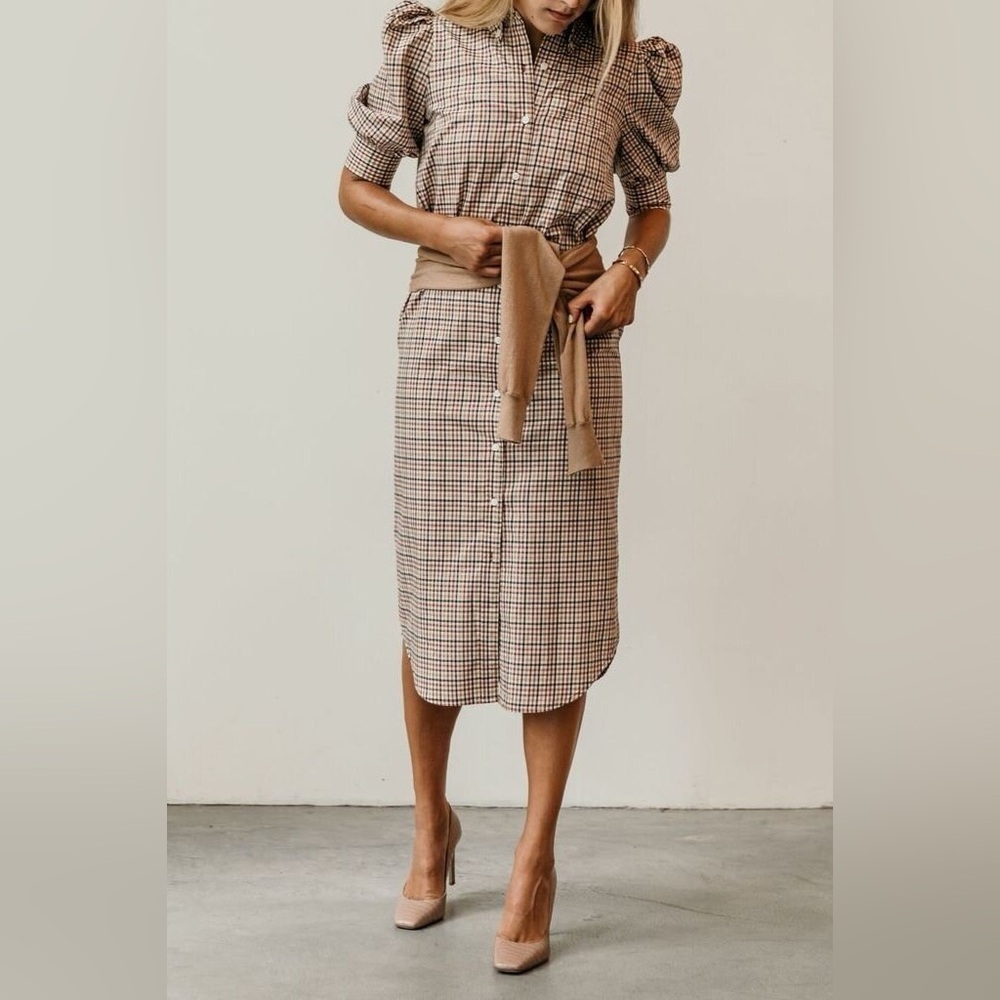 10 Crosby Derek Lam Brown Midi Dress